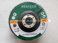 Disque à lamelles abrasif en zircone pour polissage Inox en acier inoxydable RATECH 115mm T27/T29 épaisseur 6.0mm personnalisable OEM haute dureté