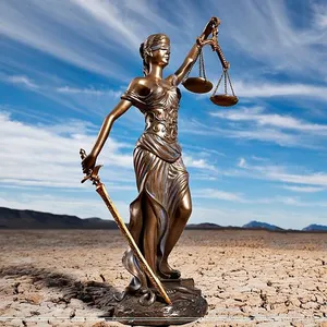 Бронзовая статуя богини справедливости в натуральную величину