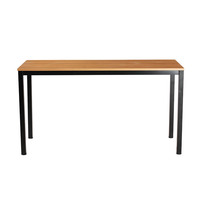 Conception Simple En Bois De Bureau Jambes En Métal Table Pliante