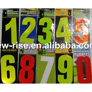 Ensemble d'autocollants pour roues, étiquettes auto-adhésives en vinyle PVC avec lettres et nombres, pour e-bike