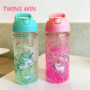 แก้วน้ำหลอดดูดน้ำแบบสองชั้นลายน่ารักสำหรับสาวๆ รุ่น 802 สไตล์เกาหลี - Product Image 2