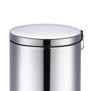 سلة مهملات دائرية من الفولاذ المقاوم للصدأ بجميع الأحجام، سلة بدواسة للاستخدام الداخلي في المطبخ، سلة نفايات للاستخدام الخارجي - Product Image 5