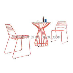 compettive durable de interior al aire libre muebles de jardín de metal alambre de mesa y una silla conjunto <span class=keywords><strong>bistro</strong></span> - Product Image 1