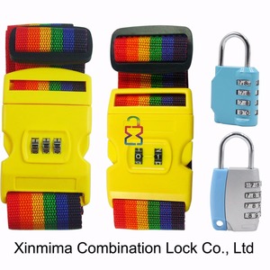 Quatre 4 numérique <span class=keywords><strong>cadenas</strong></span> pour voyage sac <span class=keywords><strong>valise</strong></span> de verrouillage <span class=keywords><strong>sangle</strong></span> pour bagages lock avec la combinaison - Product Image 1