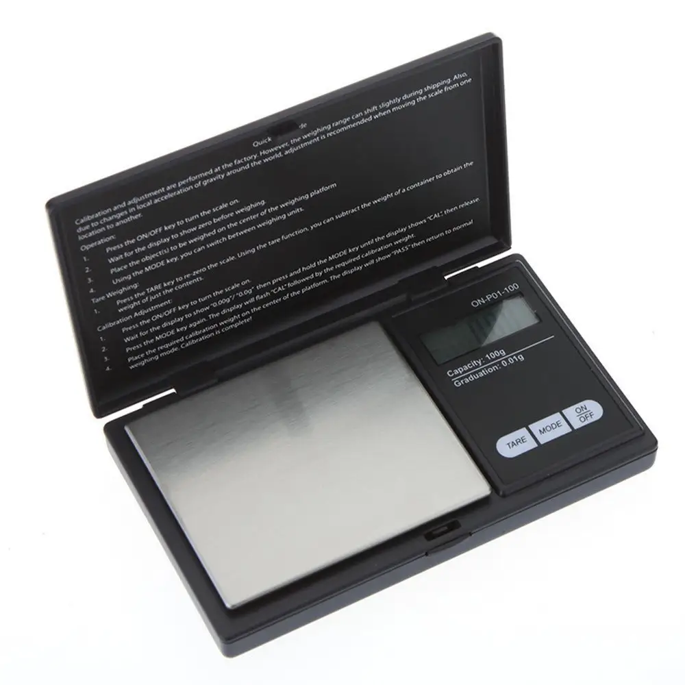 Layar lcd mini digital timbangan 200g untuk perhiasan dengan stainless steel platform dan backlit