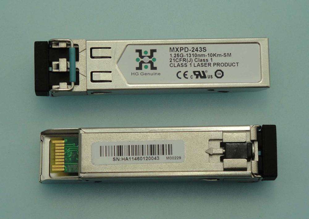 MXPD-243S HG純正1.25G-1310nm-10km光トランシーバーSFPファイバー