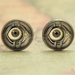 Steampunk Ohrring Human Anatomy Eyeball Evil Science Medical Art Ohrring Augen abdruck Glas ohrring