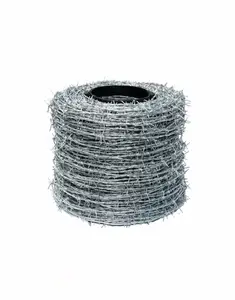 Good quality barbed wire length per roll, galvanized barbed wire for railway protection