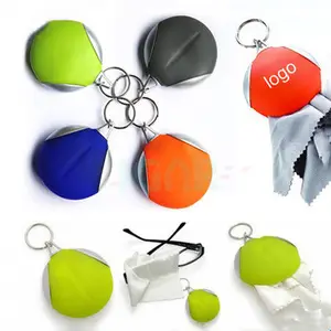 Silicone Key chain Glasses cleaning cloth Microfiber Eyeglass Cleaning Cloths Travel Pouch Lens Cleaner for Glasses Camera Lens