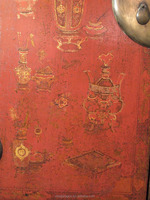 Armoire vintage antique peinte à la main, rangement mural pour chambre à coucher, placard pour vêtements