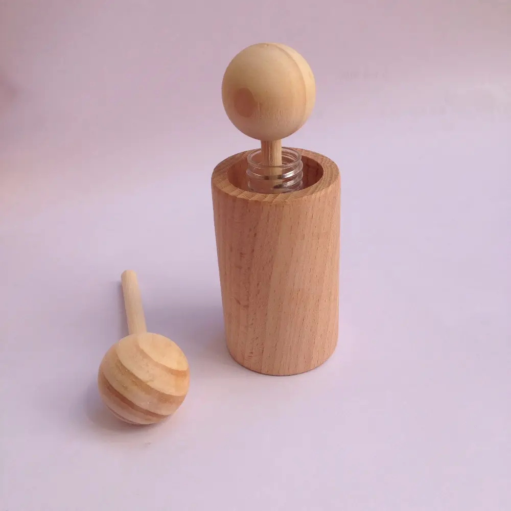 100% Natuurlijke Thuis Aroma Rotan Stokken Houten Ballen Diffuser Met Beukenhout Houder