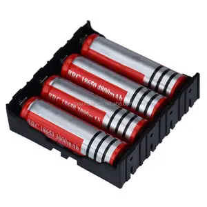 Черный футляр для хранения аккумуляторных батарей 4x18650 3,7 в
