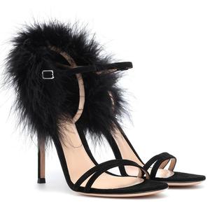 HMS98 Ultimi <span class=keywords><strong>Sandali</strong></span> con Tacco Alto in Pelliccia <span class=keywords><strong>Blu</strong></span> di Alta Gamma per Donne Nuova Moda Vendita Calda Scarpe con Tacco Alto Tipo Outdoor - Product Image 3