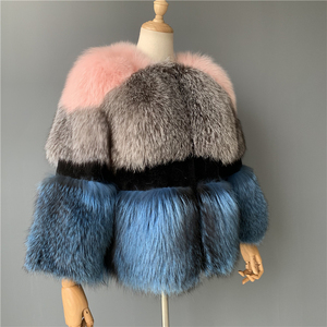 Mao Mao Pelliccia di Nuovo Arrivo Vera Pelle di Pecora Custom Made Pelliccia <span class=keywords><strong>Cappotto</strong></span> di Inverno di Alta Qualità pelliccia di Volpe <span class=keywords><strong>Cappotto</strong></span> di Pelliccia per la Donna - Product Image 2