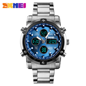 SKMEI 1389 Del Quarzo Del Mens + Digitale Analogico Della Vigilanza di Sport di Modo Orologio Da Polso Impermeabile In Acciaio Maschio Orologi - Product Image 4