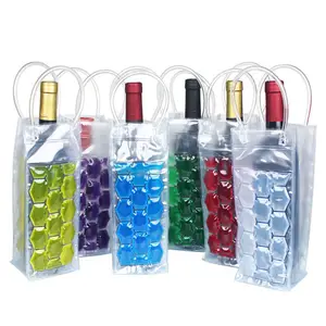 Custom Cute Beach Cool Bottle Gel Wine Cooler Bag