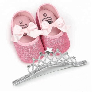 Diadema con Corona y Zapatos para Bebé Niña, Suela de Algodón Suave para Primeros Pasos - Product Image 5
