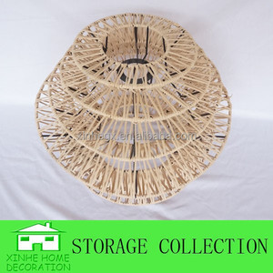 XH rotin en osier décoration lampe suspendue tissée <span class=keywords><strong>abat</strong></span>-<span class=keywords><strong>jour</strong></span> éclairage en rotin - Product Image 2