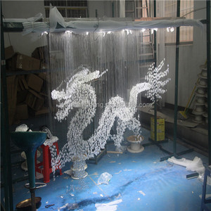 Lustre en cristal traditionnel, magnifique dragon, éclairage LED, lampe de plafond, illuminateur pour hall d'hôtel - Product Image 4