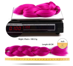 AliLeader prezzo all'ingrosso 24 "Jumbo capelli treccia 100 g/pacco capelli sintetici Jumbo treccia - Product Image 3