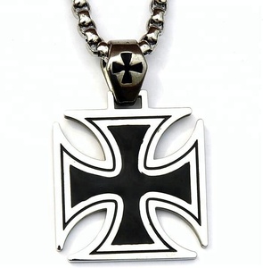 Colgante de cruz grande de acero inoxidable, joyería de fábrica, DSP <span class=keywords><strong>341</strong></span> - Product Image 1