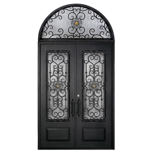 Donner un coupon en espèces de 500 $ Entrée principale de qualité supérieure Portes tempête en <span class=keywords><strong>fer</strong></span> forgé <span class=keywords><strong>Porte</strong></span> d'entrée de maison - Product Image 6