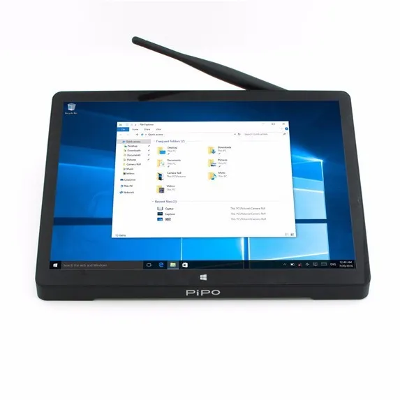 Endüstriyel 10.1 inç Wins10 Tablet dahili pil ile Mini PC Pipo X10