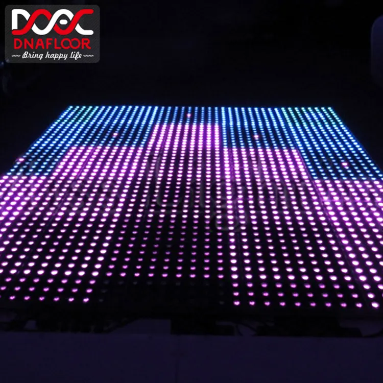 Bravo Stage DNA FLOOR Music sound gravity sensor sensitive interactive ground led dancing dance floor led light tiles dna floor