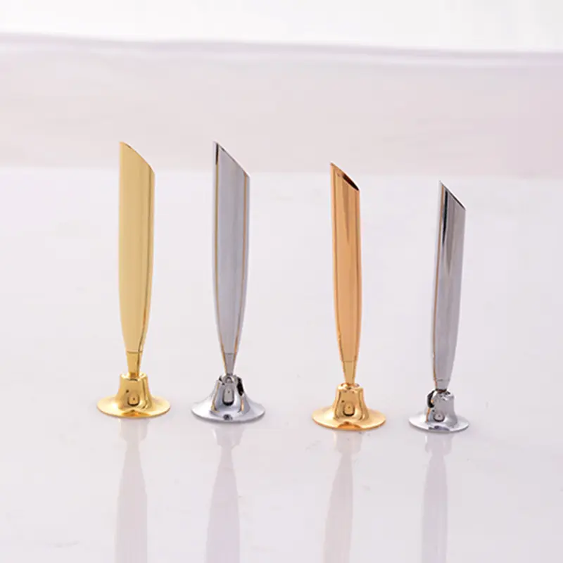 Promo Desk Accessories Pen Stands Office/Hotel Custom Big Size Metal Rotating Funnels Silver Gold Brass Pen Holder With Screw