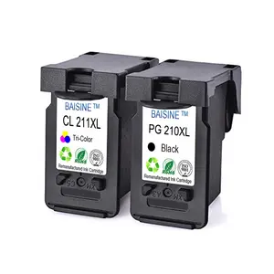 Nuevos productos Baisine PG 210XL CL 211XL cartucho de tinta remanufacturada PG-210XL CL-211XL compatibles para <span class=keywords><strong>Canon</strong></span> MX340 MX350 MX360 - Product Image 1