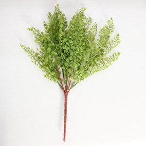 Mairuifp — fern en <span class=keywords><strong>feuilles</strong></span> de cuir de 45cm, plante artificielle dans le pot pour décoration murale - Product Image 5