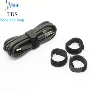 Reusable Eco-Friendly Double-Sided Heat Resistant Self-Adhesive <b>Hook</b> & <b>Loop</b> Cable Tie with Custom Logo Printing - Product Image 2