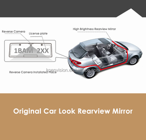 KOEN-espejo retrovisor con cámara trasera para coche, 4,3 pulgadas, ajuste de brillo automático - Product Image 6