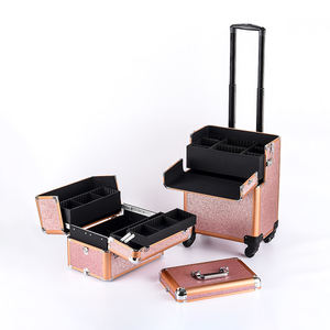 Commercio all'ingrosso di alluminio portatile da viaggio partible <span class=keywords><strong>trucco</strong></span> <span class=keywords><strong>valigia</strong></span> per le ragazze - Product Image 5