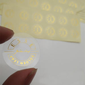 OEM/ODM促销花式设计印刷透明金箔透明标签，印刷贴花贴纸乙烯基贴纸定制化妆品 - Product Image 3