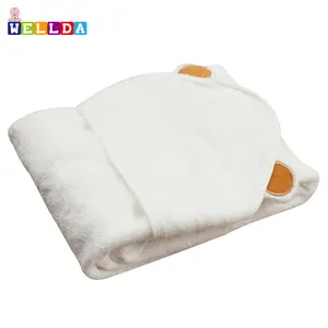 Animal design 100% cotton or bamboo terry baby poncho hooded towel