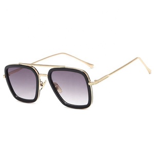 <span class=keywords><strong>Tony</strong></span> <span class=keywords><strong>Stark</strong></span>-gafas De Sol De estilo De vuelo para hombre, lentes De Sol De diseño cuadrado, Retro, 2019 - Product Image 4