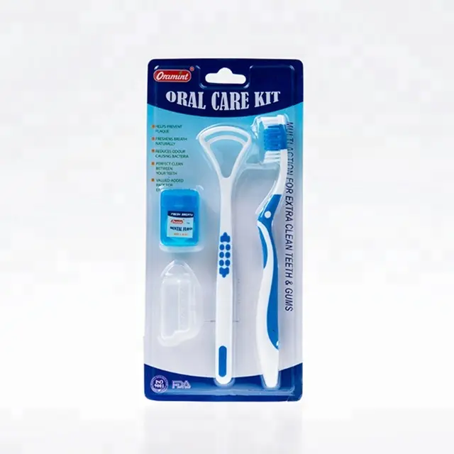 Mondverzorgingskit Dental Care Kit Met Tandzijde En Volwassen Tandenborstel