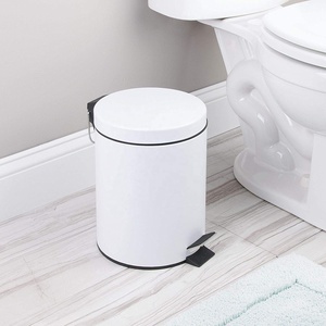 Nuevo cubo de basura de color para el hogar con soporte para cepillo de inodoro, cubo de basura con pedal - Product Image 5