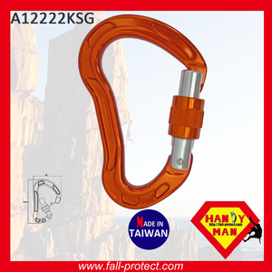Outdoor Sports Mountain Hook Safe 24KN Screw Lock B Shaped Aluminum Climbing Carabiner - Product Image 5
