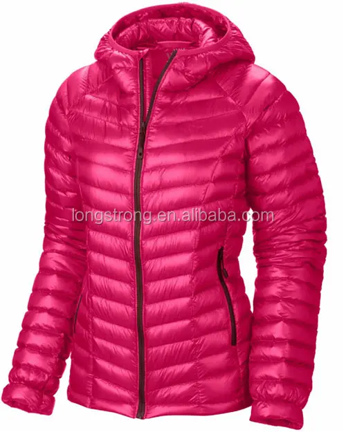 LS-028 Hochwertige ultraleichte Daunen jacke für Damen Leichte, atmungsaktive Winter-Outdoor-Puffer-Daunen jacke mit Kapuze für Damen