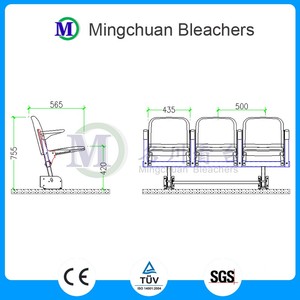 Gradins télescopiques de célébration <span class=keywords><strong>MCTB</strong></span>-302R avec sièges pliants de luxe, gradins de gymnase intérieurs, sièges pour spectateurs - Product Image 5