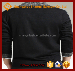 Guangzhou hommes stand col zip avant argyle imprimer <span class=keywords><strong>gris</strong></span> noir casual cardigan chandail - Product Image 2