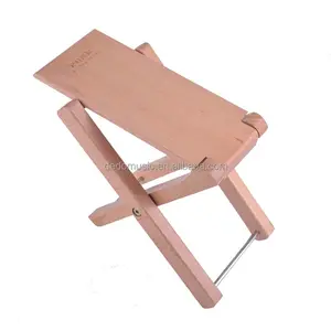 Solid Beech Adjustable Foldable Guitar Footrest 