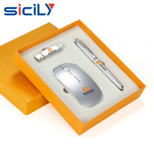 Eurcool — coffret cadeau original 3 en 1, ensemble pour stylo-cadeau avec clé usb et souris, coffret cadeau d'affaires brésilien - Product Image 5