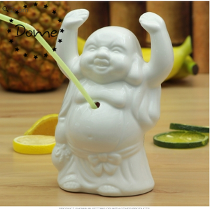 Porcelana Por Atacado Maneki Neko Bar Shot Glass White Lucky Cat Cerâmica <span class=keywords><strong>Tiki</strong></span> Caneca Para Venda - Product Image 6