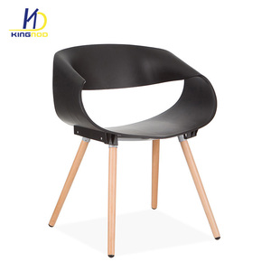 Moderno mejor venta patas de madera PP silla de plástico <span class=keywords><strong>restaurante</strong></span> - Product Image 1