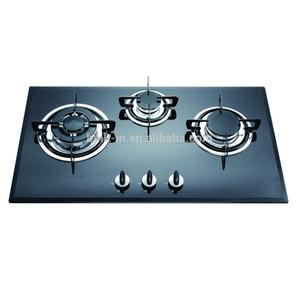 Placa de Gas de <span class=keywords><strong>3</strong></span> Quemadores con Panel de Vidrio de 70 cm de Ancho, Placa Integrada para Cocina Doméstica - Product Image 1