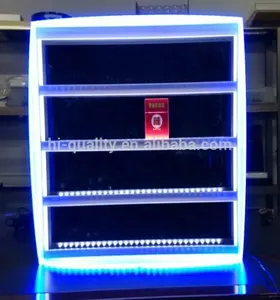 high quality led acrylic tobacco and cigarettes led display with tracks and door Led Lighting Case Display Rack Cigarette