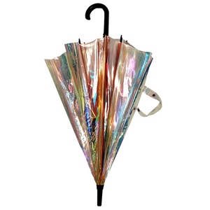 <span class=keywords><strong>Parapluie</strong></span> transparent laser, pare-soleil, parapluies holographiques en plastique PVC à dégradé de couleurs - Product Image 5